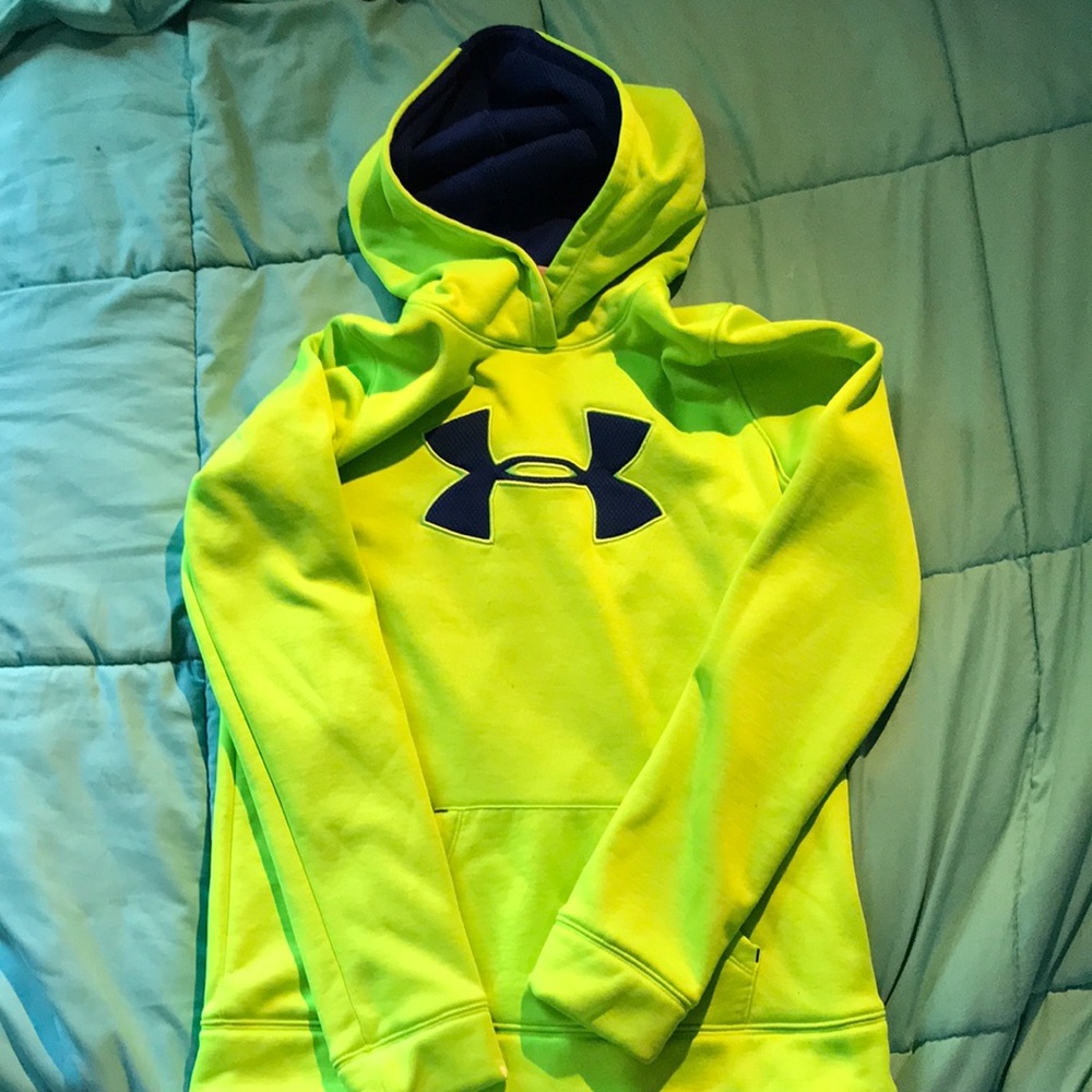 Lime green under amour kid’s hoodie